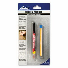 Markal 96131 Trades Marker&#174; All Purpose Marker, 1/8 in Tip, Yellow