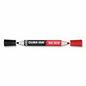 Markal 96330 Dura-Ink Dual Color Permanent Ink Marker, Black/Red, 1.5 Mm, Fine