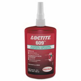 Loctite 442-135513 609 Retaining Compound, General Purpose, 250 Ml Bottle, Green, 3,000 Psi