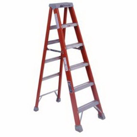 Louisville Ladder 443-FM1506 Fm1500 Series Fiberglass Twin Front Ladder, 6 Ft X 21 7/8 In, 300 Lb Capacity