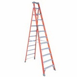 Louisville Ladder 443-FS1512 Fs1500 Series Fiberglass Step Ladder, 12 Ft X 30 7/8 In, 300 Lb Capacity