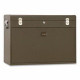 Kennedy 52611B 26 In Machinists' Top Chest, 26-3/4 In W X 8-1/2 In D X 18 In H, 3,000 In³, Brown Wrinkle, 11-Drawers