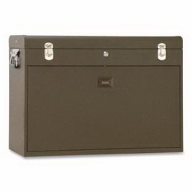 Kennedy 52611B 26 In Machinists' Top Chest, 26-3/4 In W X 8-1/2 In D X 18 In H, 3,000 In&#179;, Brown Wrinkle, 11-Drawers