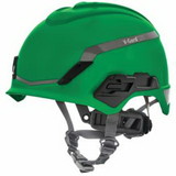 Msa 10194794 V-Gard H1 Safety Helmet, Fas-Trac Iii Pivot Ratchet, Novent, Green