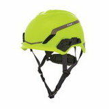 Msa 10194796 V-Gard H1 Safety Helmet, Fas-Trac Iii Pivot Ratchet, Novent, Hi-Viz Yellow/Green
