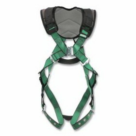 Msa 10205845 V-Form+ Full-Body Harness, Back D-Ring, Tongue Buckle Leg Straps, Standard Size