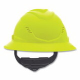 MSA 10236066 V-Gard® C1™ Hard Hat, Fas-Trac® III 4 Point Ratchet, Vented, Hi-Viz Yellow Green