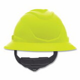 MSA 10237724 V-Gard® C1™ Hard Hat, Fas-Trac® III 4 Point Ratchet, Non-Vented, Hi-Viz Yellow Green