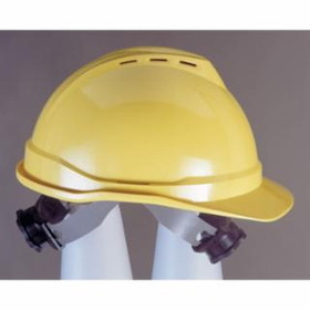 Msa 454-475387 Yellow Topgard Hat W/Ratchet Suspension