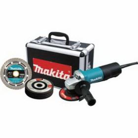 Makita 458-9557PBX1 4-1/2 In Angle Grinder, 7.5 A, 11,000 Rpm, Paddle Switch