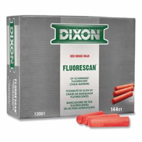 Dixon Ticonderoga 464-12001 Fluorescent Chalk Tapered 4"X1" Red