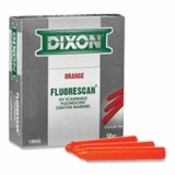 Dixon Ticonderoga 464-13003 Orange Fluorescent Crayon Fluorescan