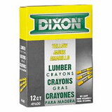 Dixon Ticonderoga 49600 Lumber Crayon, 1/2 in dia x 4-1/2 in L, Yellow