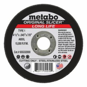 Metabo 469-55332 4 1/2Inx.045Inx7/8In A36Tz T1 Cutting Wheels