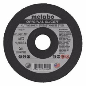 Metabo 469-55347 6"X.045X7/8" Type 27 Slicer Wheel A60Tz Grit
