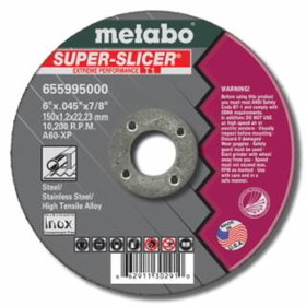 Metabo 469-55995 6"X.045X7/8" Type 1 Slicer Wheel A60Xp Grit