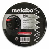 Metabo 655832010 Limited Edition Slicer Fast Cut Wheel, 4-1/2 In Dia X 0.040 In Thick, 7/8 In Arbor, A60Tbf