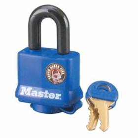 Master Lock 470-312D Laminated Steel Pin Tumbler Padlock Blue Cover