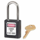 Master Lock 470-410BLK Black Plastic Safety Padlock  Keyed Differently