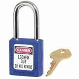 Master Lock 470-410BLU Blue Plastic Safety Padlock  Keyed Differently