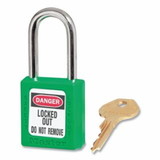 Master Lock 470-410GRN Green Plastic Safety Padlock  Keyed Differently