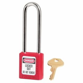 Master Lock 470-410KALTRED 6 Pin Red Safety Lockoutpadlock W/3" Shackle Ka
