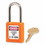 Master Lock 470-410ORJ Orange Plastic Safety Padlock  Keyed Differently, Price/6 EA