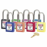 Master Lock 470-410PRP Purple Plastic Safety Padlock  Keyed Differently