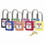 Master Lock 470-410PRP Purple Plastic Safety Padlock  Keyed Differently, Price/6 EA