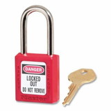 Master Lock 470-410RED Red Plastic Safety Padlock  Keyed Differently