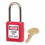 Master Lock 470-410RED Red Plastic Safety Padlock  Keyed Differently, Price/6 EA