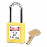 Master Lock 470-410YLW Yellow Plastic Safety Padlock  Keyed Differently