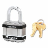 Master Lock M1KASTS-2532 Wide Commercial Magnum Laminated Steel Padlock, Alike-Keyed, No 2532, 1 in Shackle Height, 1-3/4 in Body Width, Silver