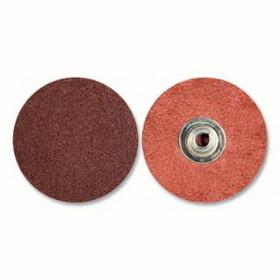 CARBORUNDUM 69957399643 Quick Change Disc, Type 2, 2 in dia, 100 Grit, Polyester Cloth Backing, Aluminum Oxide