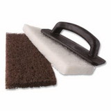 3M 085482 Doodlebug™ Pad Holder Set, Incl White Cleaning Pad/Brown Scrub n' Strip Pad/Swivel Holder w/Threaded Socket