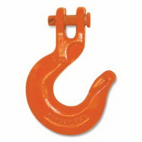 Columbus McKinnon M906A Grade 63 Clevis Slip Hook, 3/8 in, 5500 lb, Grade 63/70, Orange Paint