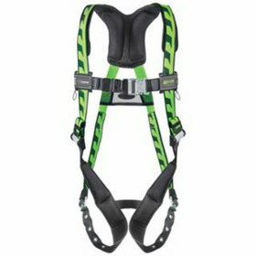 Honeywell Miller AC-TB/UGN Aircore Full-Body Harness, Steel Stand-Up Back D-Ring, Universal, Quick-Connect/Tongue Straps, Green