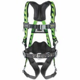 Honeywell Miller ACF-TBUG Aircore Full-Body Harness, Front And Side D-Rings, Polyester, Universal, Green