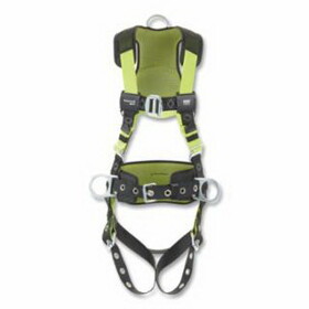 Honeywell Miller H5CC222221 H500 Construction Comfort Full Body Harness, Back/Front/Side D-Rings, Sm/Med, Qc Chest/Leg Buckles