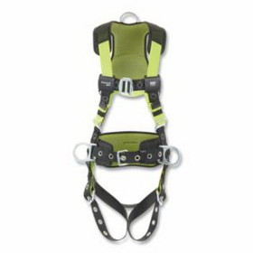Honeywell Miller H5CC311122 H500 Construction Comfort Full Body Harness, Front/Back/Side D-Rings, Universal Size, Tongue And Chest Mating Buckles