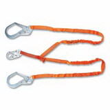 Honeywell Miller T5122SS-Z7/6FTAF Titan Ii Stretch Tubular Built-In Shock Absorbing Lanyard, 6 Ft L, Snap Hook, 310 Lb Cap, 2 Legs, Orange