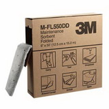 3M 498-M-FL550DD High-Capacity Maintenance Folded Sorbents, Absorbs 1.5 Gal, 5.187 In X 2 1/4 In