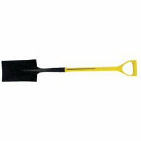 Nupla 72-108 Ergo Power Garden Spades, 11.5X7.5 Sq Pt Blade, 27 In Fiberglass D-Handle