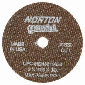 Norton 547-66243510628 3"X.035"X3/8" Gemini Fastcut Cutoff Whee