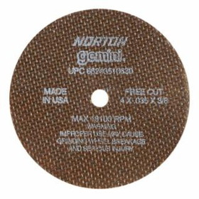 Norton 547-66243510630 E2279811 4"X.035"X3/8" Gemini Cutoff Wheel Free