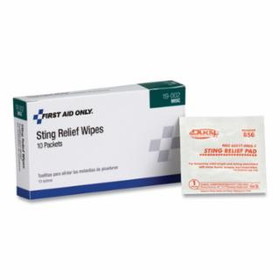 First Aid Only 579-19-002 Sting Relief Wipes Refill