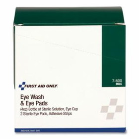 First Aid Only 579-7-600 1 Eyewash 4 Oz Sterile Eye Cup 2 Eye Pads Strips