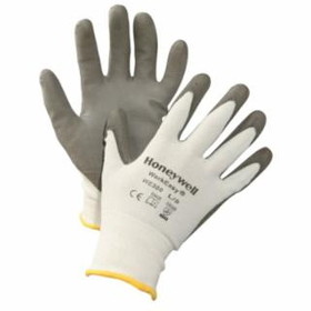 Honeywell Ppe WorkEasy&#174; Gloves, 7313G, Nitrile Palm Coating, Gray/Yellow