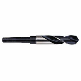 Irwin 585-91145 Silver & Deming High Speed Steel Fractional 1/2" Reduced Shank Drill Bit, 45/64
