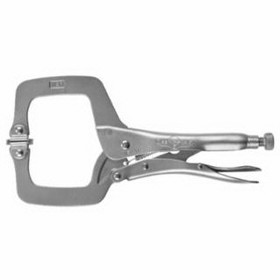 Irwin 18SP Locking C-Clamps with Swivel Pads, Jaw Opens to 8 in, 18 in Long